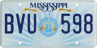 MS license plate BVU598