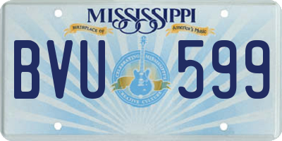 MS license plate BVU599