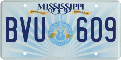 MS license plate BVU609