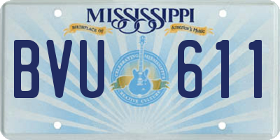 MS license plate BVU611