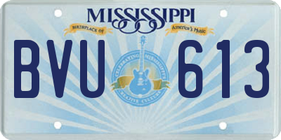 MS license plate BVU613