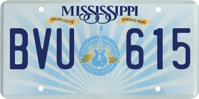 MS license plate BVU615
