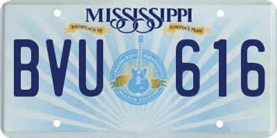 MS license plate BVU616
