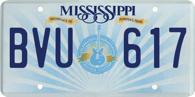 MS license plate BVU617