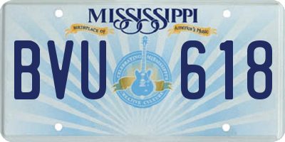 MS license plate BVU618