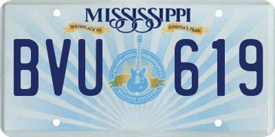 MS license plate BVU619