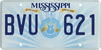 MS license plate BVU621