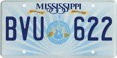 MS license plate BVU622