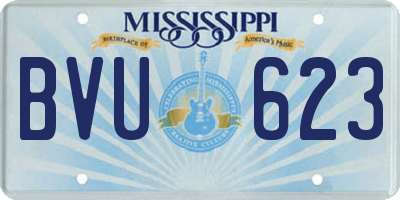MS license plate BVU623
