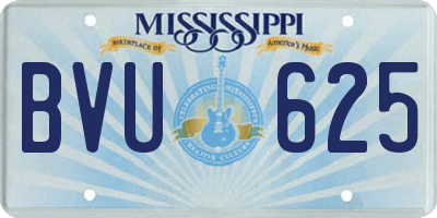 MS license plate BVU625