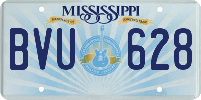 MS license plate BVU628