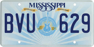 MS license plate BVU629