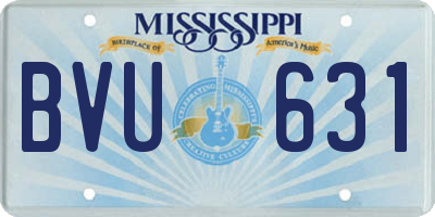 MS license plate BVU631