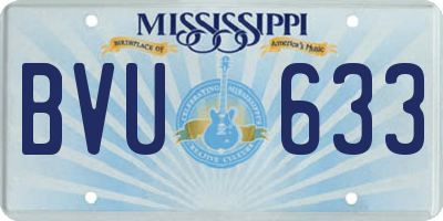 MS license plate BVU633