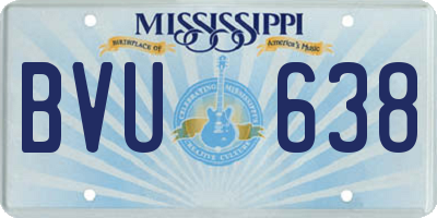 MS license plate BVU638