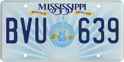 MS license plate BVU639
