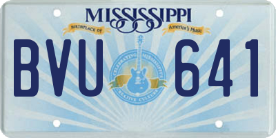 MS license plate BVU641