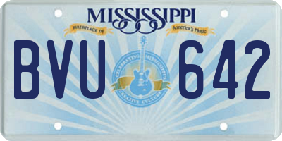 MS license plate BVU642