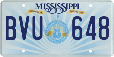 MS license plate BVU648