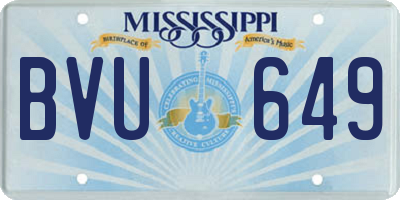 MS license plate BVU649