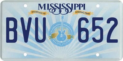 MS license plate BVU652