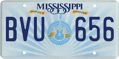 MS license plate BVU656