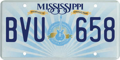 MS license plate BVU658