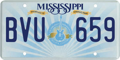 MS license plate BVU659