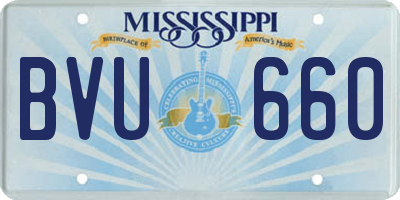 MS license plate BVU660