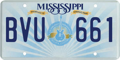 MS license plate BVU661