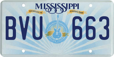 MS license plate BVU663