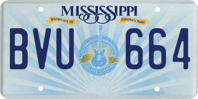 MS license plate BVU664