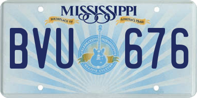 MS license plate BVU676
