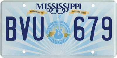 MS license plate BVU679
