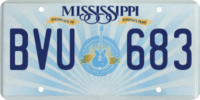 MS license plate BVU683