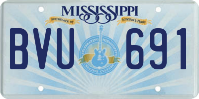 MS license plate BVU691