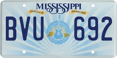 MS license plate BVU692