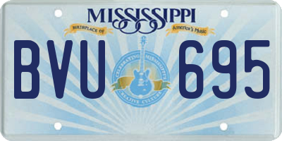 MS license plate BVU695