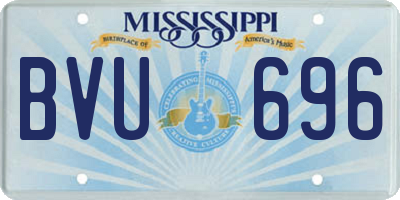 MS license plate BVU696