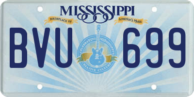 MS license plate BVU699