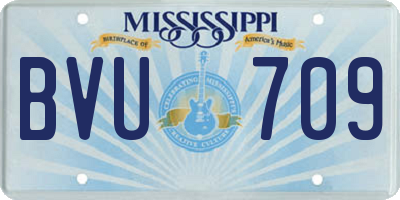 MS license plate BVU709