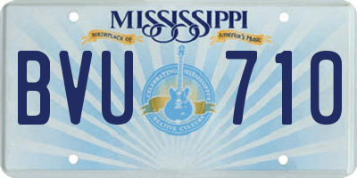 MS license plate BVU710