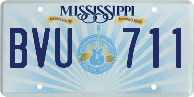MS license plate BVU711