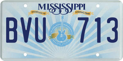 MS license plate BVU713
