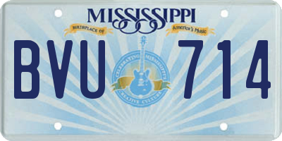 MS license plate BVU714
