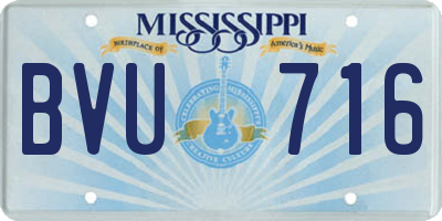 MS license plate BVU716