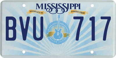 MS license plate BVU717