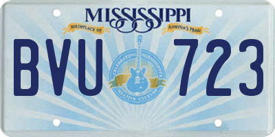MS license plate BVU723