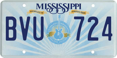 MS license plate BVU724