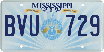 MS license plate BVU729